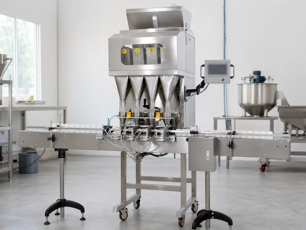 Powder filling equipment in a production environment